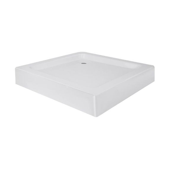 Душевой поддон KAPIELKA ST80x80х14 низкий, квадратный, диаметр слива 52 мм Lidz