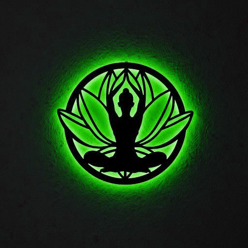 Панно декоративне картина на стіну Лотос LED підсвітка 16 кольорів телефон 400х447 acr-p000238 | Зображення 3