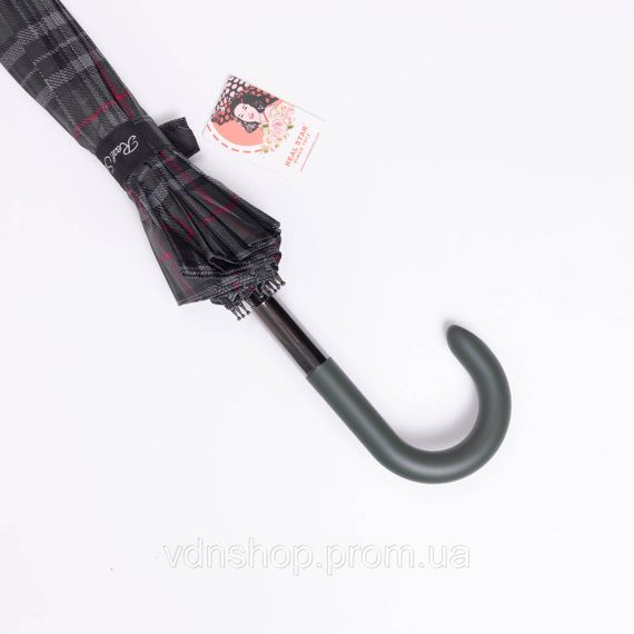 Класична парасолька-тростина напівавтомат з поліестеру 16 спиць діаметр 117 см Зелена HP-23-4GR | Зображення 2