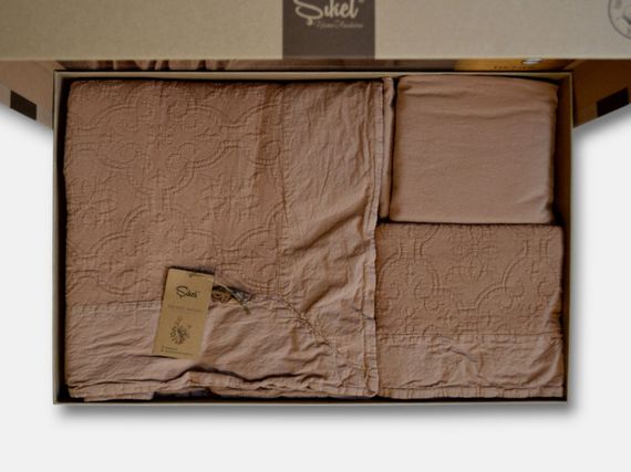 Постельное белье с покрывалом Sikel Tugra 240 х 260 см Kahve | Зображення 3