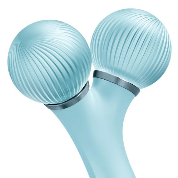 Електронний ультразвуковий ролик для обличчя GESKE Sonic Facial Roller 4в1 gray, Бірюзовий | Зображення 4