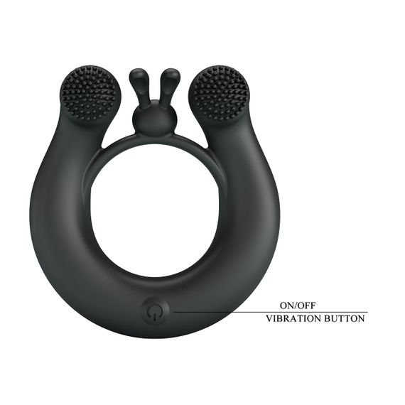 Ерекційне вібро кільце Pretty Love - DAHLIA Vibrant Penis Ring BLACK, BI-210324 sexstyle | Зображення 19