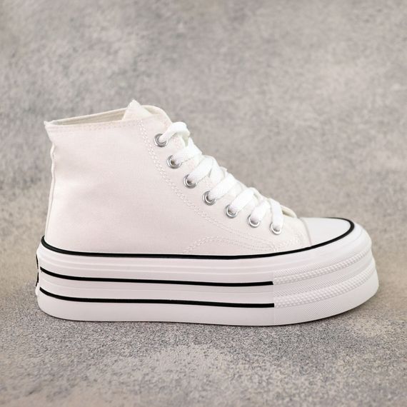 Кеди жіночі високі 588567 Білі 36 37 38 39 40 41