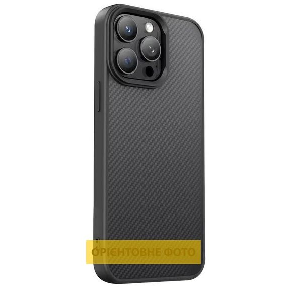 TPU чохол Carbon Protective with Magsafe для Apple iPhone 17 Pro (6.3") Black