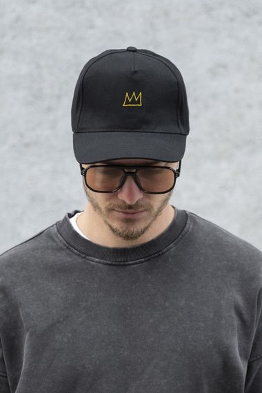 Кепка бейсболка тракер Without з принтом Crown Black