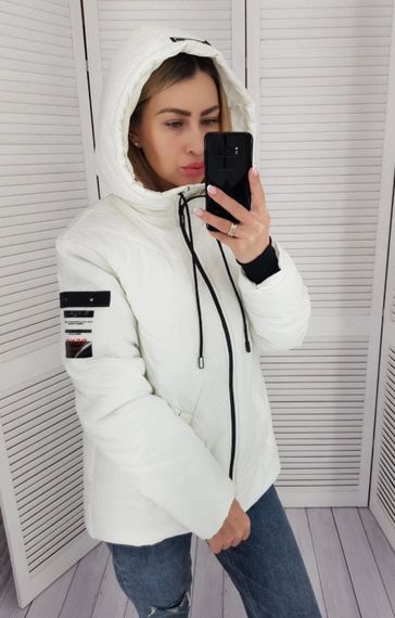 Утеплена куртка, арт.417, білий