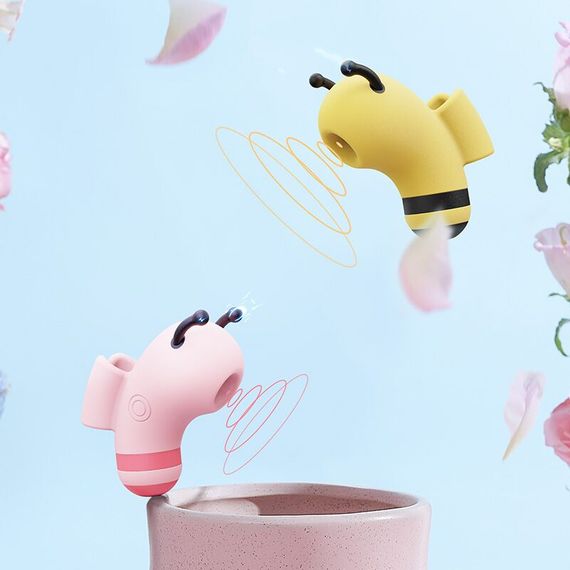 Вакуумний стимулятор із мікрострумами CuteVibe Beebe Yellow, на палець | Зображення 6