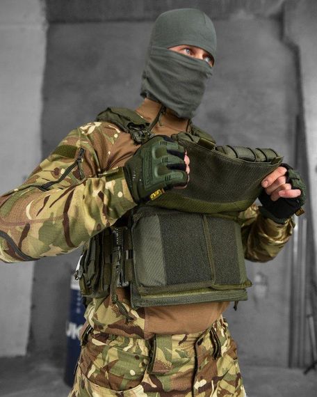 Тактическая плитоноска с четырьмя точками быстрого сброса  Asdag oliva  РН6329 | Зображення 8