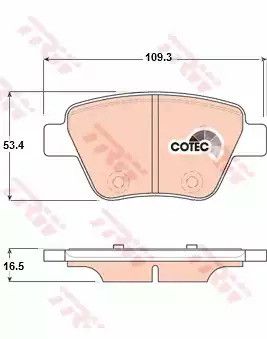 Колодки задні гальмівні VAG, TRW (GDB1841) (5K0698451A) | Зображення 2