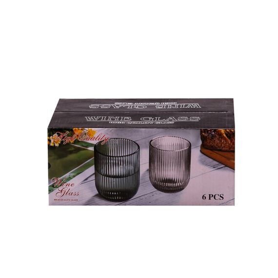 Набор стаканов 6 штук по 250 мл из толстого стекла прозрачный | Зображення 3