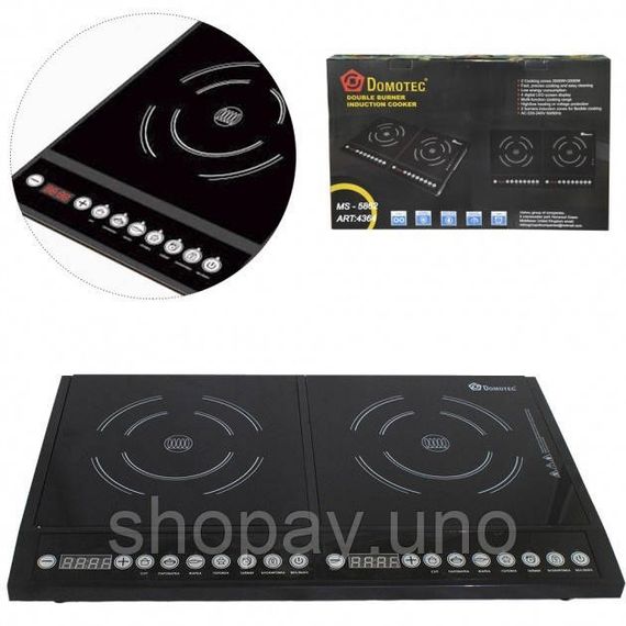 Плита кухонна переносна Domotec MS-5862 4000 Вт, Мобільна електрична плита Портативна переносна RP-85 | Зображення 5