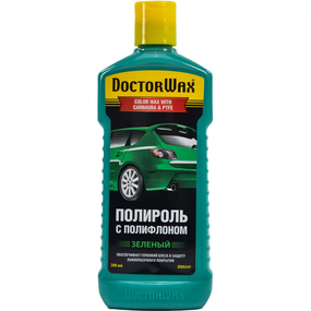 DoctorWax Кольорова поліроль із поліфлоном. Зелена 300 мл DW8449