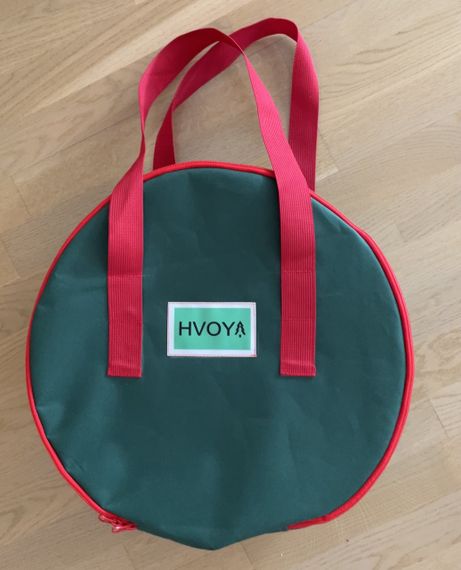 Сумка-чохол для зберігання новорічних прикрас кругла d-40 см зелена | Зображення 1