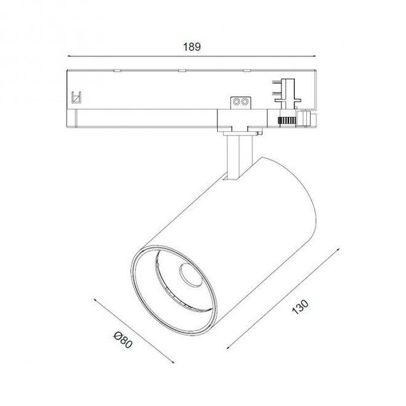 Трековый светильник Maxus assistance Track light C 28W 90CRI 4000K 38DEG 3-Phase White | Зображення 1