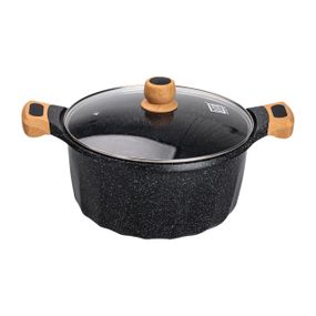 Велика алюмінієва каструля об'ємом 11 літрів з кришкою Ø32 см з антипригарним покриттям MGC HP-4-435B