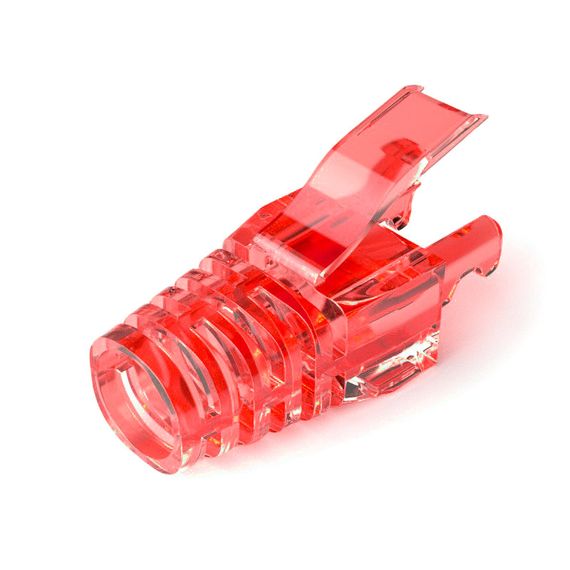 Колпачок изолирующий PiPo RJ-45 Cat.5/Cat.6 (100 шт/уп.),Transparent-red