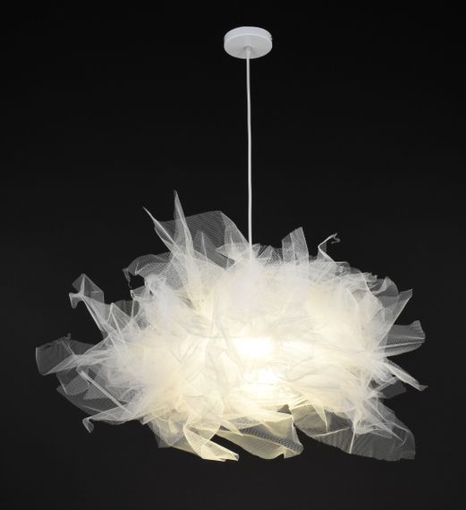 Люстра підвісна на 1 лампочку 27310 Білий 30-100х68х68 см. | Зображення 1