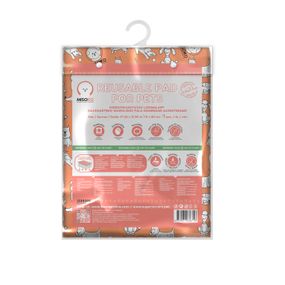 Misoko&Co Багаторазова пелюшка для собак, 70х80 см (цуценята), коралова, 1 шт.