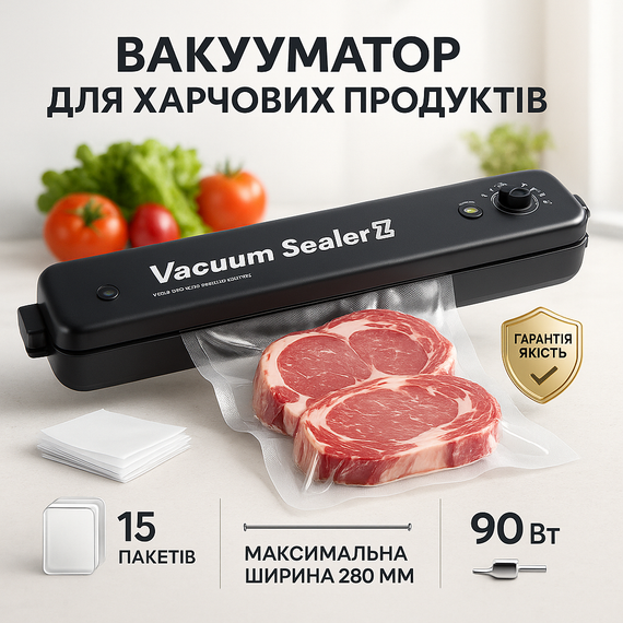 Вакуумный упаковщик для домашних консервов, Вакууматор для запайки пакетов, Вакууматор от сети WN-23