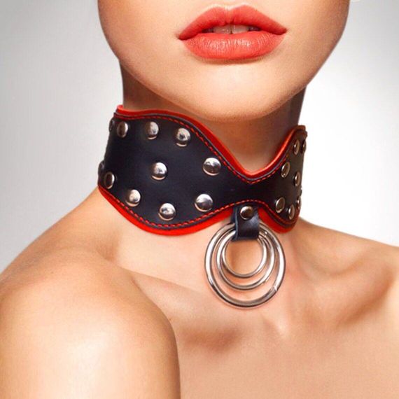 Нашийник з натуральної шкіри Art of Sex - Collar Butterfly Sex Aura
