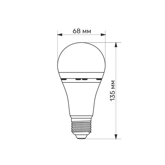 LED лампа акумуляторна TITANUM A68 10W E27 4000K 220V | Зображення 2