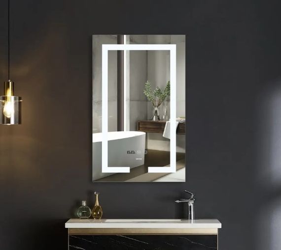 Дзеркало Mixxus HARD MR06-50x80-CASE з LED Touch, Anti-fog, димером, рег. яскравості, годинником (MI6657) | Зображення 3