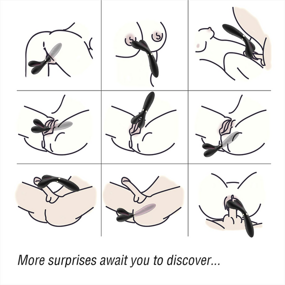 Двусторонний вибростимулятор Boys of Toys - Y-Wand Black, BS5200026 sexstyle | Зображення 4