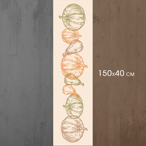 Доріжка на стіл Колаж Гарбуза 150x40 см (DR__23S007) | Зображення 1