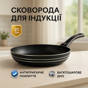 Сковорода для приготування їжі без олії UNIQUE, Сковорода для приготування Надійна дому LB-30