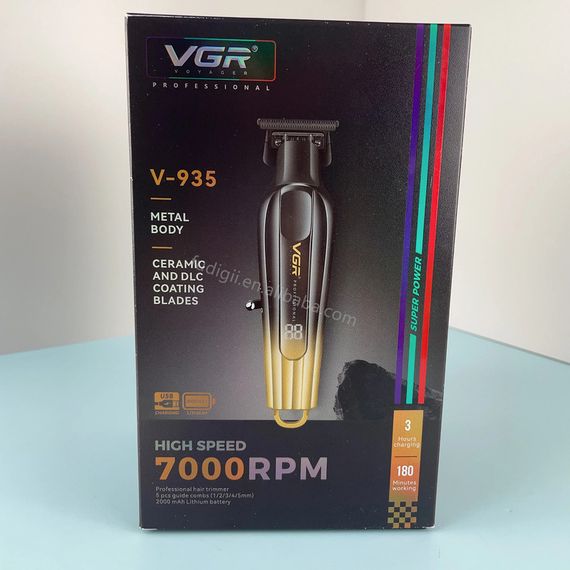 Бездротовий тример VGR V-935 Gold для стильних стрижок вдома та в салоні (46079-V-935 Gold_923) | Зображення 2