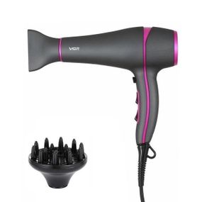 Електрофен для волосся з додатковими насадками VGR V-402, Потужний фен удома, Потужний UK-662 фен гребінець