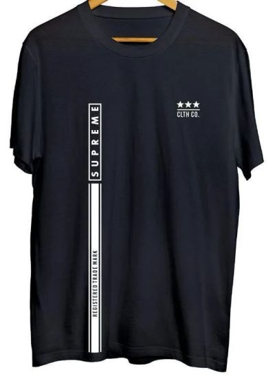 Футболка мужская с принтом повседневная M Черная