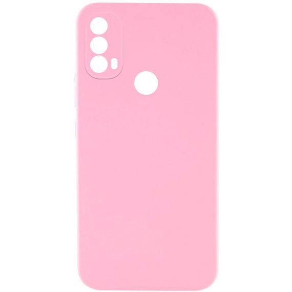 Чохол TPU GETMAN Liquid Silk Full Camera для Motorola Moto E40 Рожевий / Pink