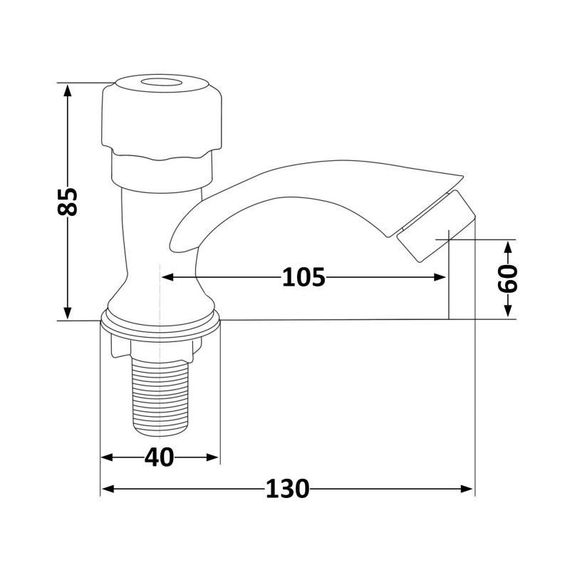 Кран на одну воду для раковини Brinex BW 0221 | Зображення 1