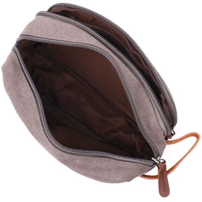Сумка Vintage На два відділення з текстилю Сіра (22230) | Зображення 7