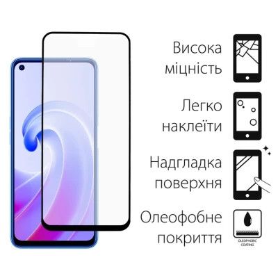 Чехол для мобильного телефона Dengos Kit for OPPO A96 4G case + glass (Black) (DG-KM-38) | Зображення 2
