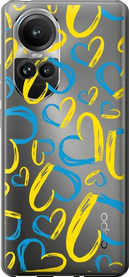 Чехол на Oppo Reno10 Pro Сердца UA "5292u-3109-17620"