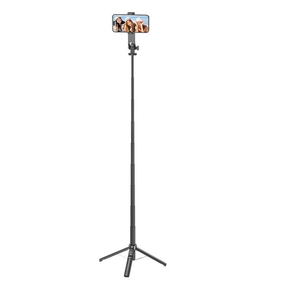 Селфі-монопод HOCO K21 Stream aluminum alloy live broadcast holder Black | Зображення 6