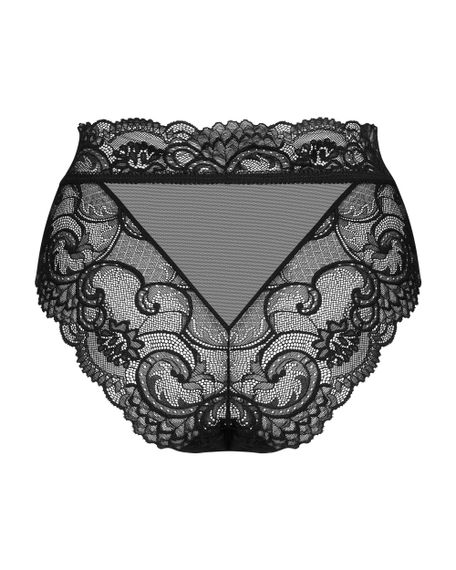 Трусики мереживні Obsessive Elizenes L \ XL Black, Черный,  L/XL | Зображення 5