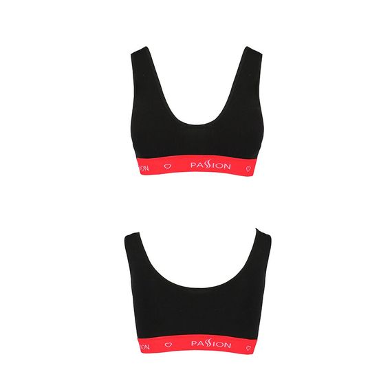 Спортивный топ на широких бретелях Passion PS003 TOP S, black | Зображення 4