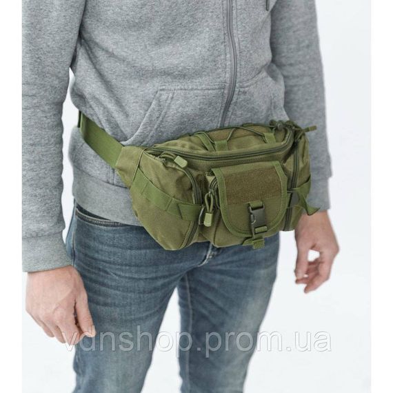 Чоловіча тактична сумка барсетка, Чорна чоловіча сумка тактична нагрудна ЗСУ HA-26 | Зображення 1