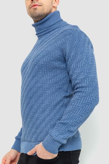 Гольф чоловічий, колір джинс, 161R696 | Зображення 2