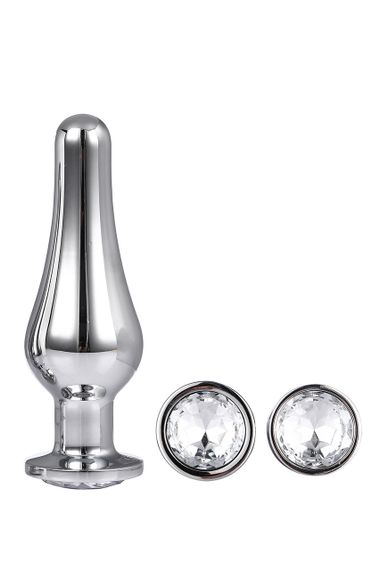 DT21874 набір анальних пробок конічної форми Dream Toys GLEAMING LOVE PLEASURE SET SILVER | Зображення 3