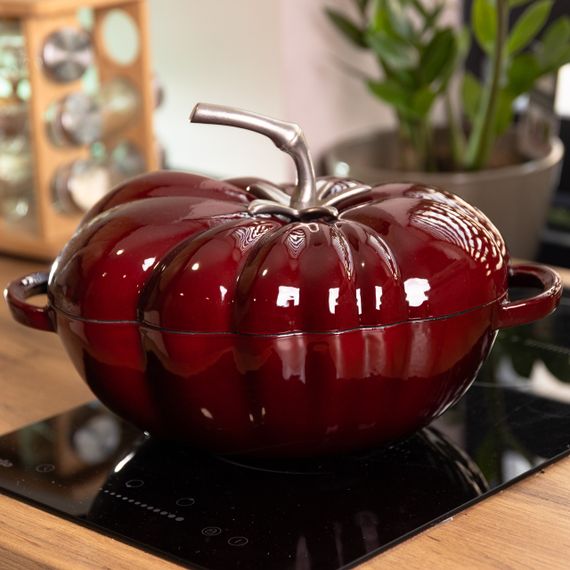 Каструля чавунна емальована Iron Tomato 2,5 л, бургунді Yiwu HP-FLG-20 burgundy | Зображення 1