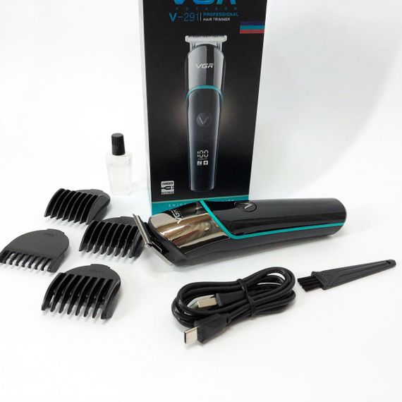 Электромашинка для волос VGR V-291, Домашние машинки для стрижки, Профессиональный триммер KY-932 с насадками | Зображення 2