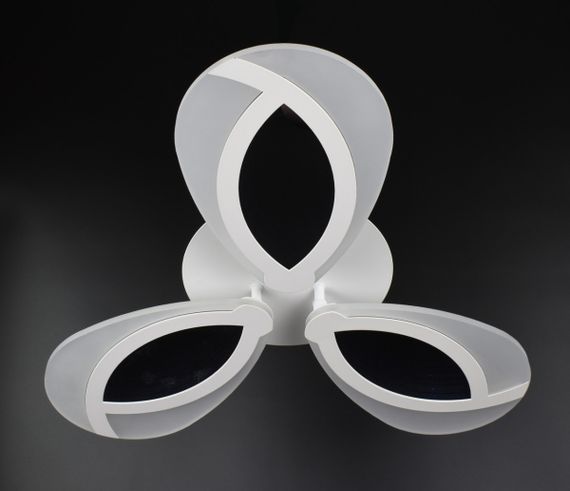 Люстра світлодіодна стельова LED світильник для квартири на стелю лед з пультом 26103 Білий 8х49х49 см.