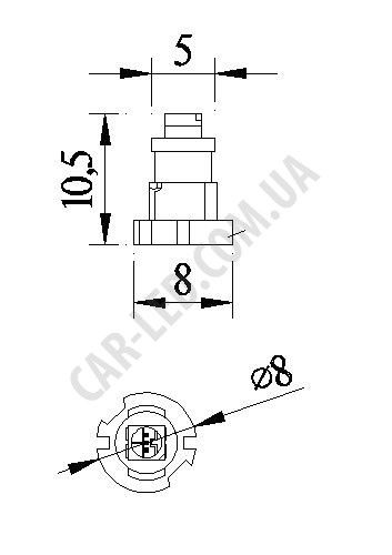 Світлодіодна Автолампа PL-T3-1-1210 smd жовта Yellow Neowedge | Зображення 1