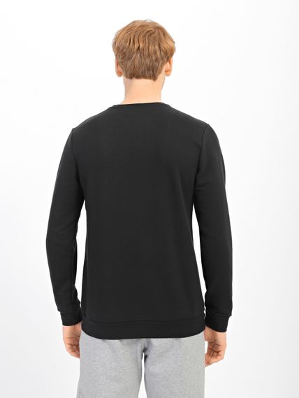 Світшот для чоловіків однотонний чорний, 3XL | Зображення 1