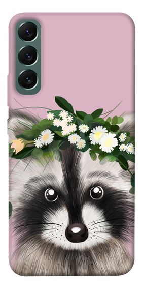 Чохол IBANAN Raccoon in flowers для Samsung Galaxy S22+