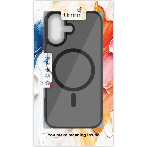 Чохол Ummi Colorful with MagSafe для Apple iPhone 16 (6.1") Чорний / Black | Зображення 2